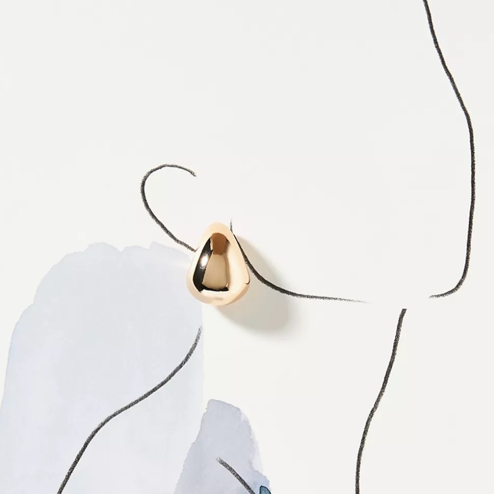 ANTHRO Petra Mini Drop 18K Gold Plated Earrings - Picture 4 of 4